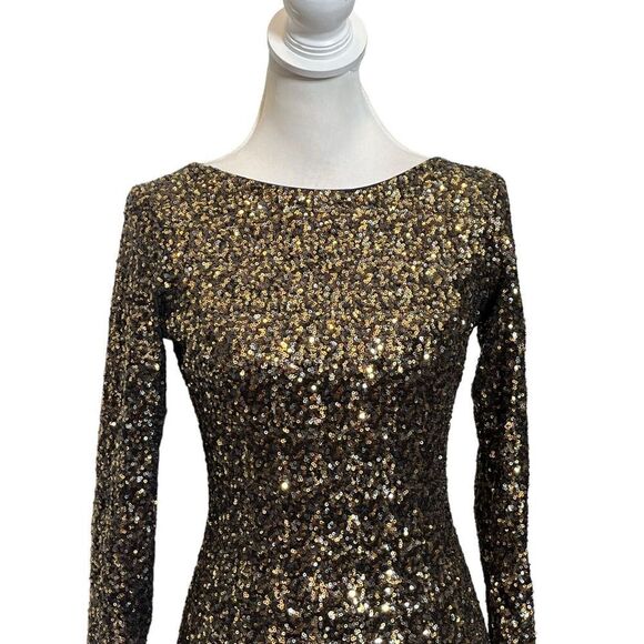 Dress the Population Lola Sequin Mini Dress Women’s Size Small Bodycon - Picture 4 of 12